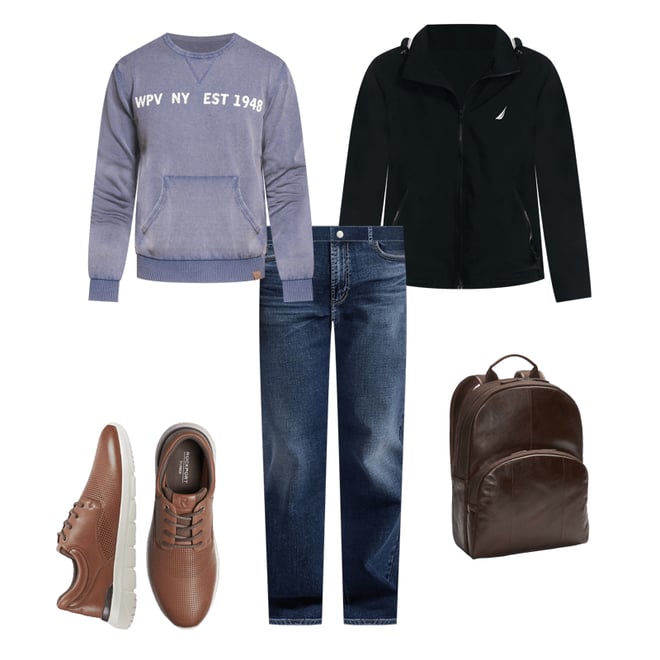 Nautica Classic Fit Breathable Hooded Bomber Jacket