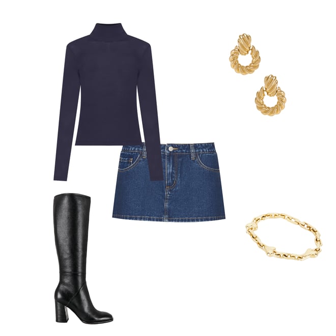 2nd bundle featuring 4 items which compliment Alexander Sheer Turtleneck Sweater