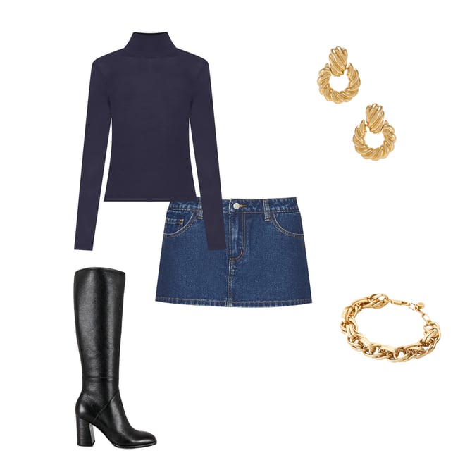 1st bundle featuring 4 items which compliment Alexander Sheer Turtleneck Sweater