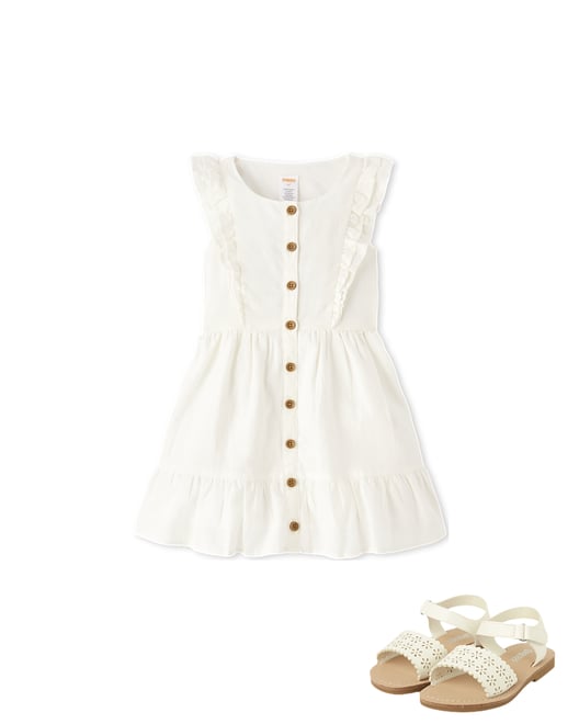 Girls Easter Egg Poplin Ruffle Skort - Spring Celebrations