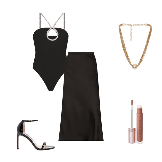 3rd bundle featuring 4 items which compliment Bar Silk Skirt