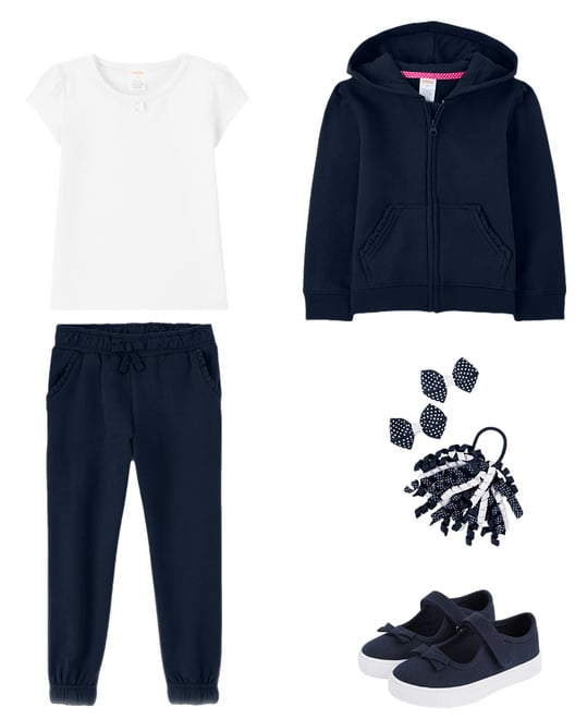 1st bundle featuring 4 items which compliment Girls Dot Curly Hair Set