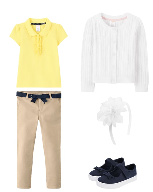 3rd bundle featuring 4 items which compliment Girls Stain-Resistant Ruffle Polo