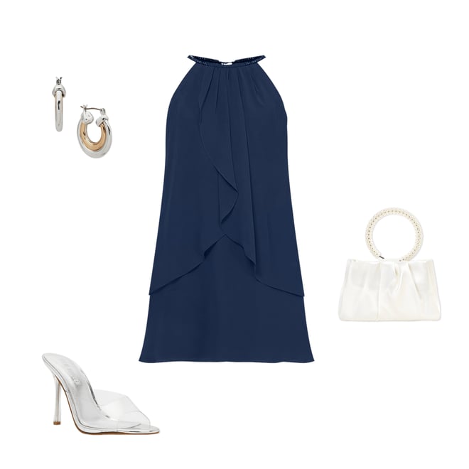 Ignite Evenings Plus Size Sleeveless Embellished Halter Neck