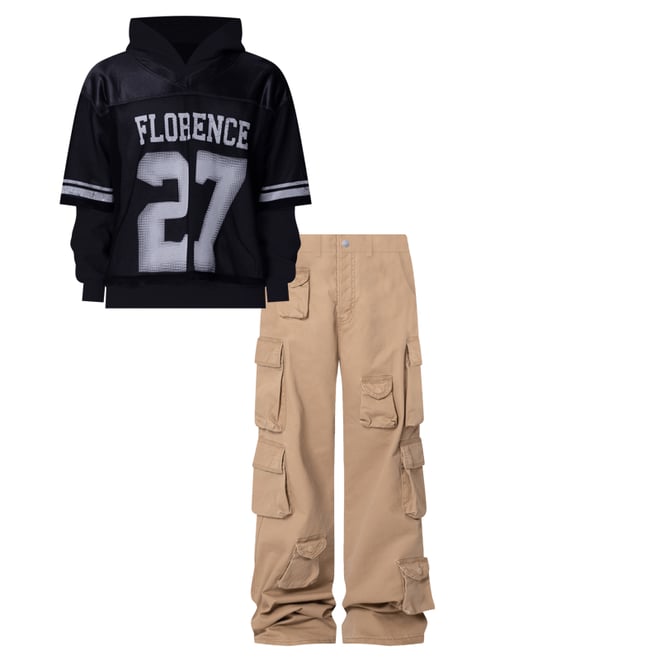 Baggy Cargo Pants - Khaki | mnml | shop now