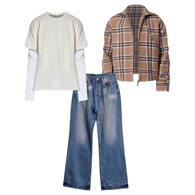 Plaid Flannel Front Zip Jacket - Brown/Cream | mnml | shop now Plaid Flannel Front Zip Jacket - Brown/Cream | mnml | shop now
