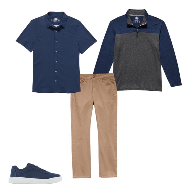 3rd bundle featuring 3 items which compliment  Madeflex All-Day 1/4-Zip Pullover - Navy/Grey Heather