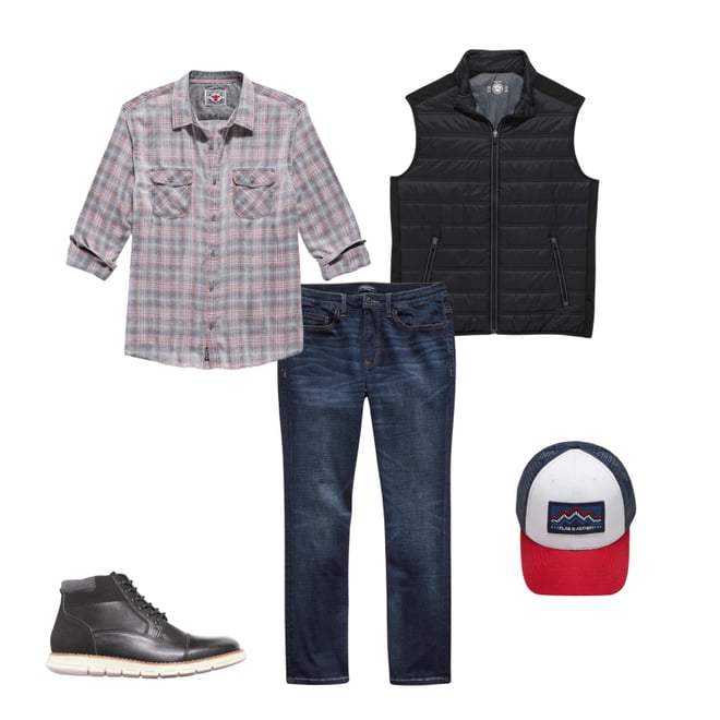 1st bundle featuring 4 items which compliment  Mountains Americana Trucker Hat - Red/White/Navy