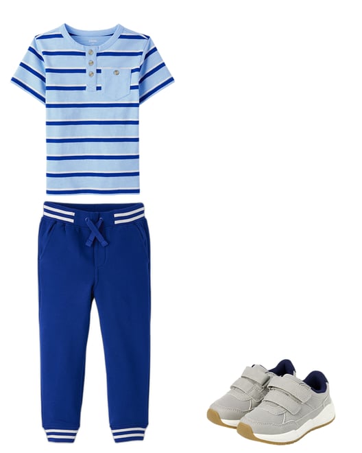 2nd bundle featuring 2 items which compliment Boys Striped Cuff Fleece Jogger Pants