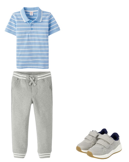 4th bundle featuring 2 items which compliment Boys Striped Cuff Fleece Jogger Pants