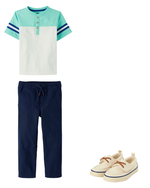 5th bundle featuring 2 items which compliment Boys Colorblock Henley Top