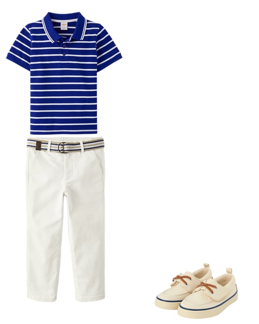 4th bundle featuring 2 items which compliment Boys Striped Polo