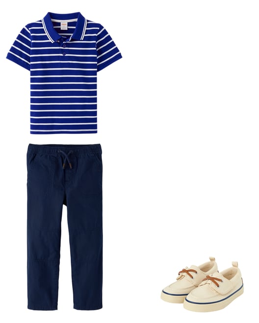 5th bundle featuring 2 items which compliment Boys Striped Polo