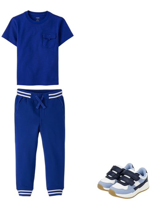 3rd bundle featuring 2 items which compliment Boys Striped Cuff Fleece Jogger Pants