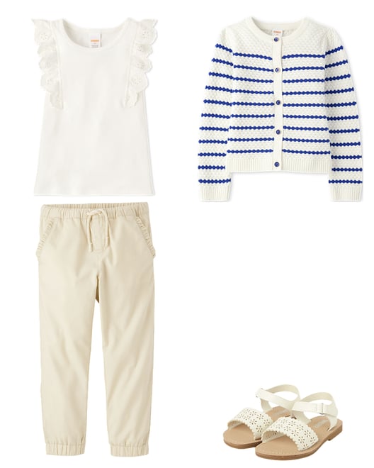 3rd bundle featuring 3 items which compliment Girls Striped Cardigan