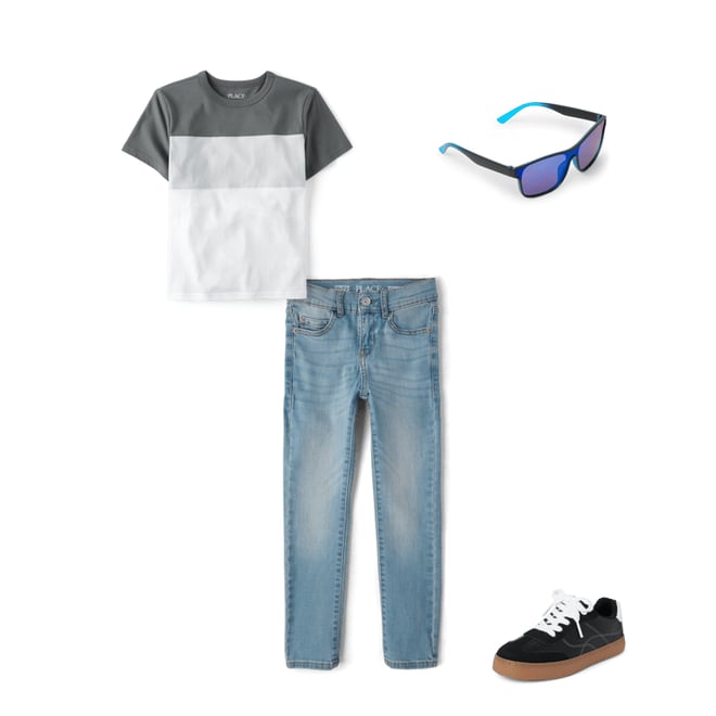 6th bundle featuring 3 items which compliment Boys Colorblock Top