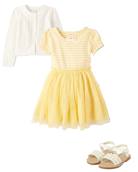 1st bundle featuring 2 items which compliment Girls Striped Fit And Flare Dress