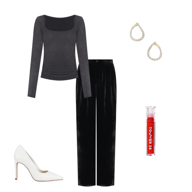2nd bundle featuring 4 items which compliment x Intimately FP Clean Slate Seamless Layering Top In Black