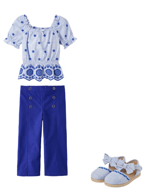 5th bundle featuring 2 items which compliment Girls Linen-Blend Cropped Wide Leg Pants