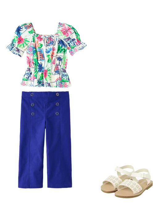 2nd bundle featuring 2 items which compliment Girls Vacation Ruffle Top