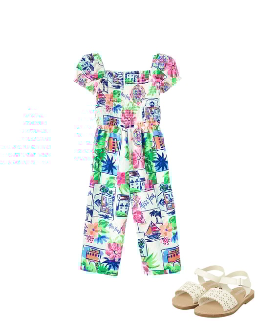 3rd bundle featuring 1 items which compliment Girls Mommy And Me Vacation Linen-Blend Smocked Jumpsuit