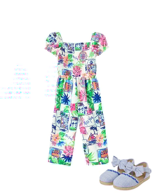 2nd bundle featuring 1 items which compliment Girls Mommy And Me Vacation Linen-Blend Smocked Jumpsuit