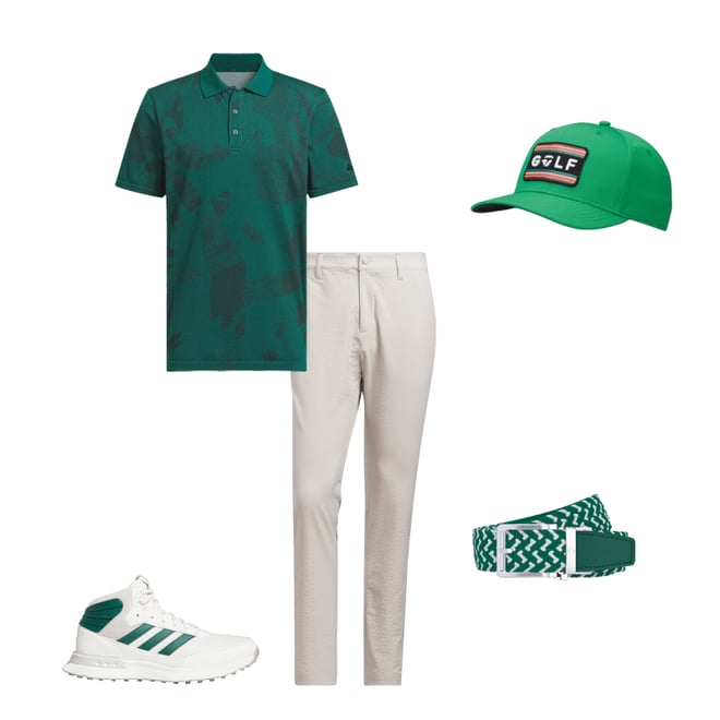 adidas S2G Spikeless Mid Golf Shoes Off White/Collegiate