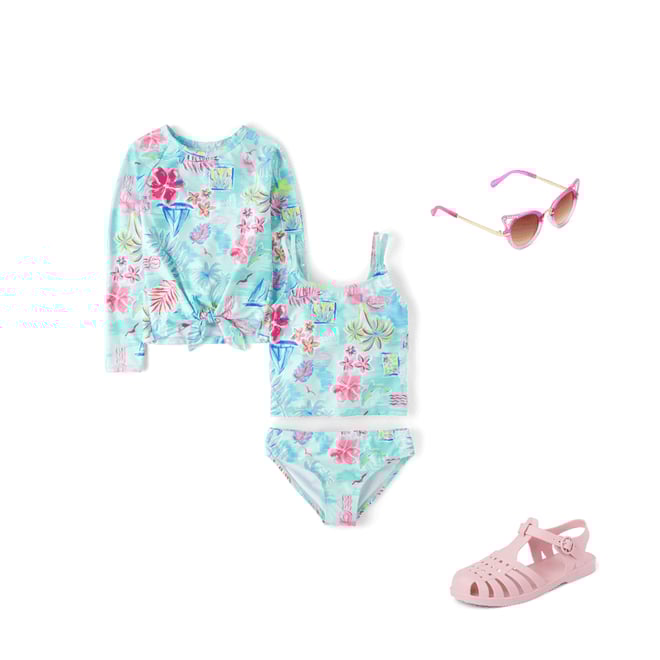 2nd bundle featuring 2 items which compliment Girls Tropical 3-Piece Swimsuit