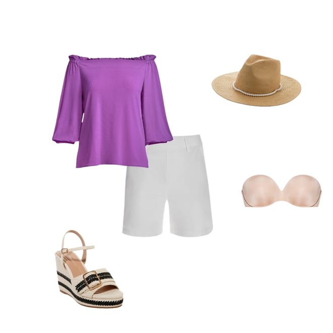 So Chic Off The Shoulder Top Iris Orchid