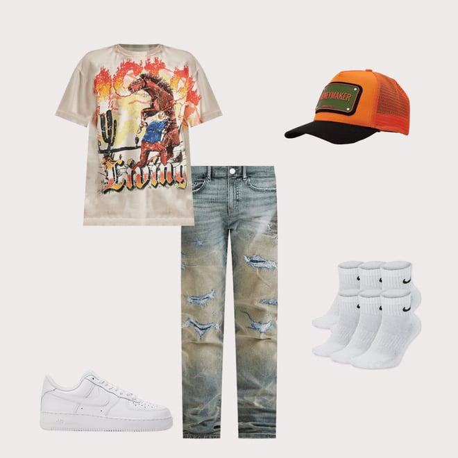 First Row Act Of Living Rhinestone Tee