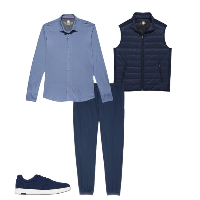 4th bundle featuring 3 items which compliment  Madeflex Boston Pique Knit Shirt - Indigo