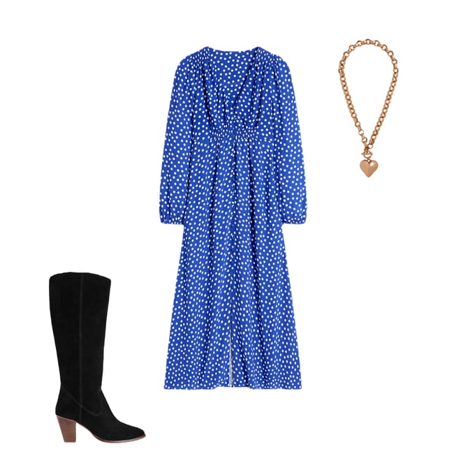 3rd bundle featuring 2 items which compliment Cynthia Button Tea Dress-Bright Blue, Abstract Dot