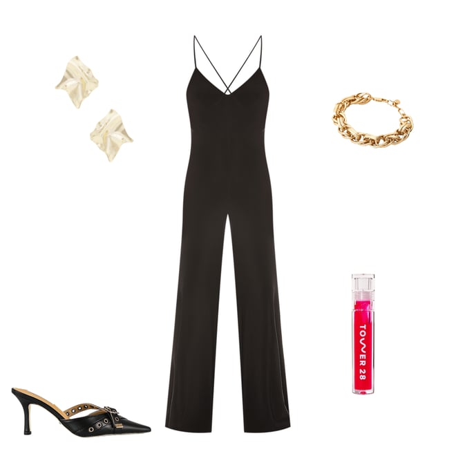 2nd bundle featuring 4 items which compliment Low Back Slip Jumpsuit