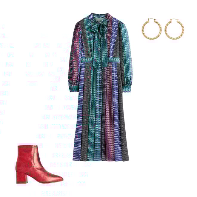 楽天市場】HYKE ハイク 23AW CUPRO CHECK PUSSY BOW DRESS
