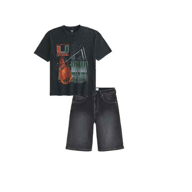 Boxy University of Miami Hurricanes Graphic Tee