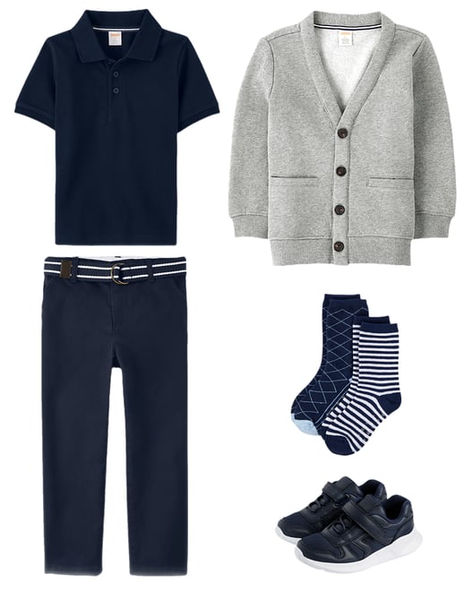 3rd bundle featuring 4 items which compliment Boys Wrinkle Resistant Belted Chino Pants