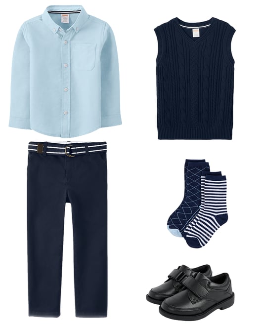 1st bundle featuring 4 items which compliment Boys Cable Knit Sweater Vest