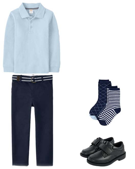 2nd bundle featuring 3 items which compliment Boys Wrinkle Resistant Belted Chino Pants