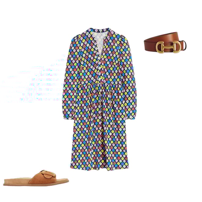 5th bundle featuring 2 items which compliment Naomi Relaxed Jersey Dress-Multi, Pop Daisy