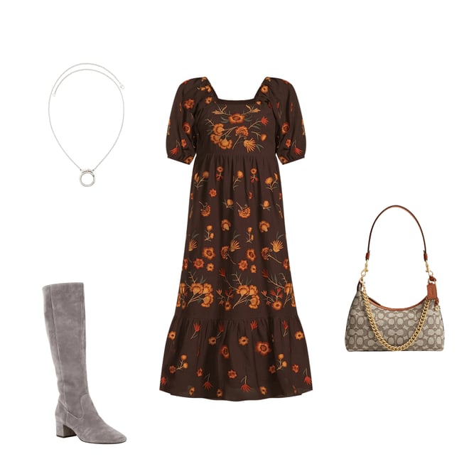 Reba Woven Mesh Floral Embroidered Sqaure Neck 3 4 Puff Sleeve Tiered A Line Midi Dress Dillard s