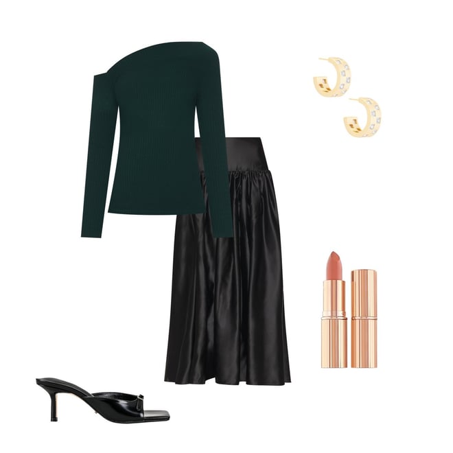 For Love & Lemons Nelly Maxi Skirt in Black | REVOLVE