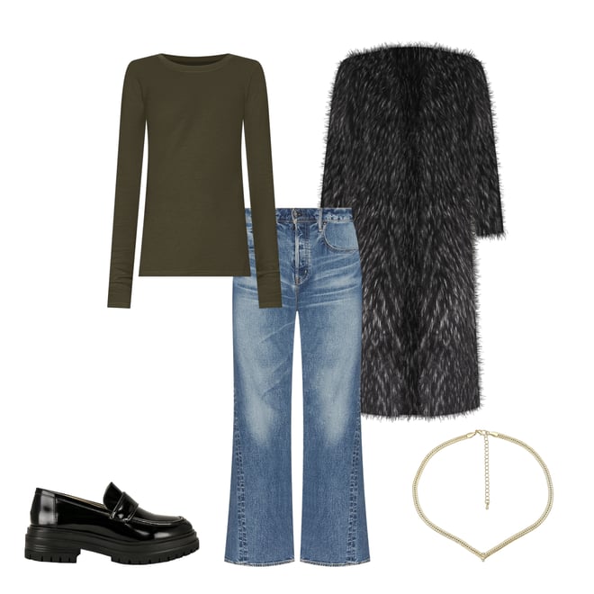 3rd bundle featuring 4 items which compliment Mechanical Dolls Faux Fur Coat