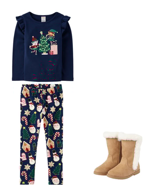1st bundle featuring 2 items which compliment Girls Christmas Cozy Leggings