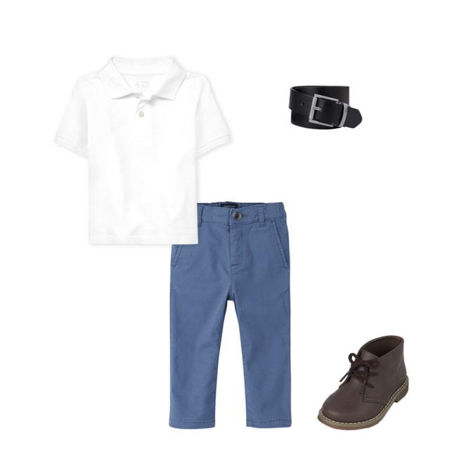 Baby And Toddler Boys Uniform Woven Stretch Skinny Chino Pants