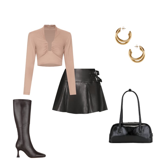 1st bundle featuring 4 items which compliment Square Wire Long Sleeve Top