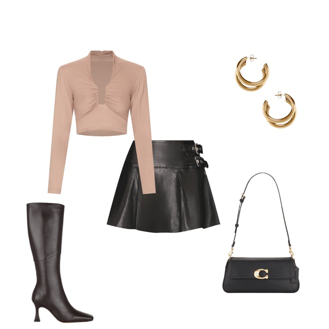 1st bundle featuring 4 items which compliment Square Wire Long Sleeve Top