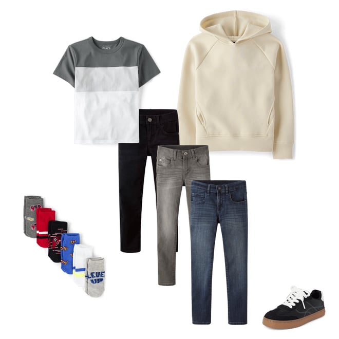 5th bundle featuring 4 items which compliment Boys Colorblock Top