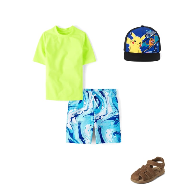 2nd bundle featuring 3 items which compliment Boys Print Swim Trunks