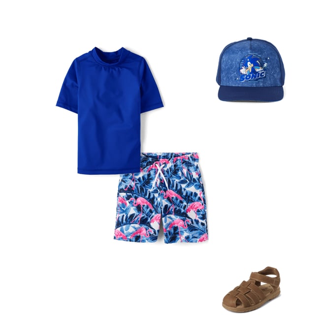 2nd bundle featuring 3 items which compliment Boys Print Swim Trunks