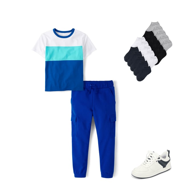 2nd bundle featuring 3 items which compliment Boys Colorblock Top